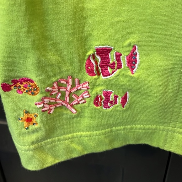 Natalie & Me Petites Weekend. Jacket & Tank Top. Lime Green size PL worn once - Picture 9 of 15